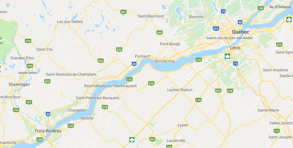 Carte du Fleuve Saint-Laurent - Appâts du nord